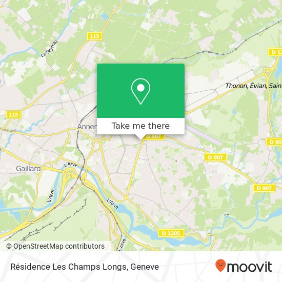 Résidence Les Champs Longs map