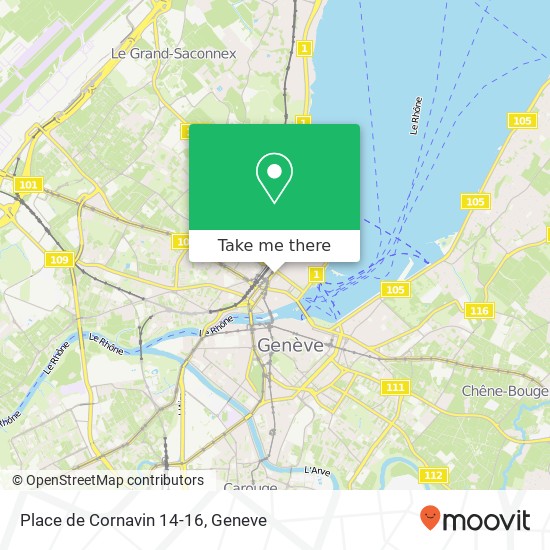 Place de Cornavin 14-16 Karte