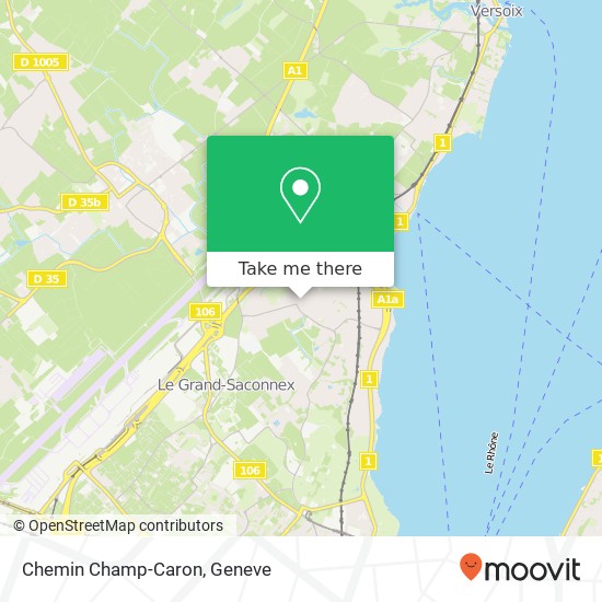 Chemin Champ-Caron Karte