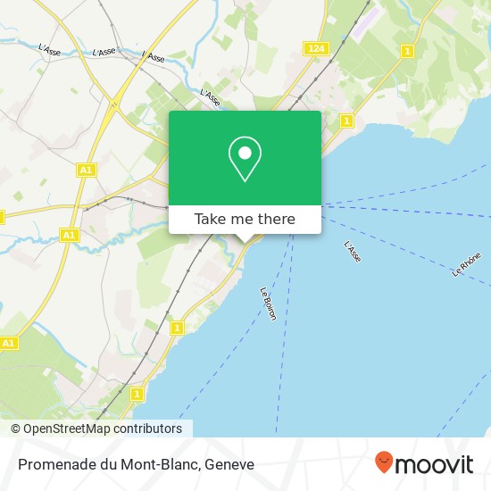 Promenade du Mont-Blanc Karte