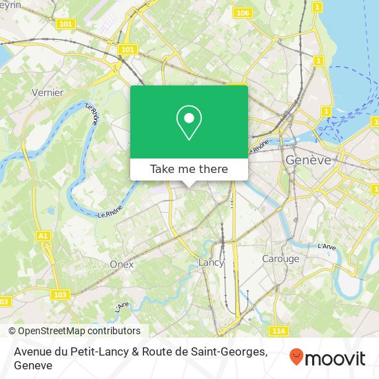 Avenue du Petit-Lancy & Route de Saint-Georges map