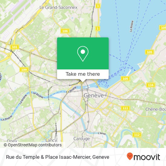 Rue du Temple & Place Isaac-Mercier map