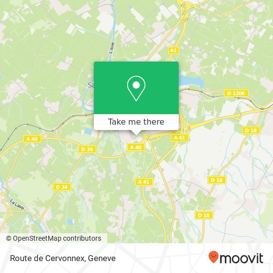 Route de Cervonnex Karte