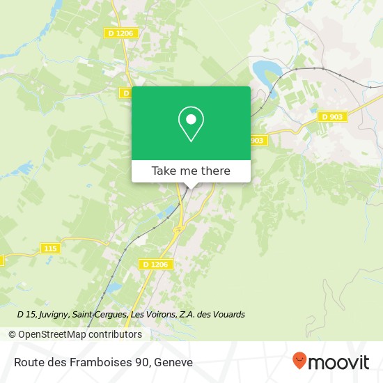 Route des Framboises 90 map