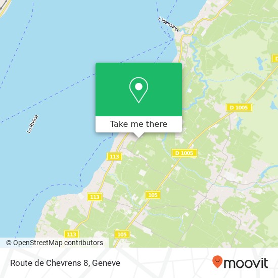 Route de Chevrens 8 Karte