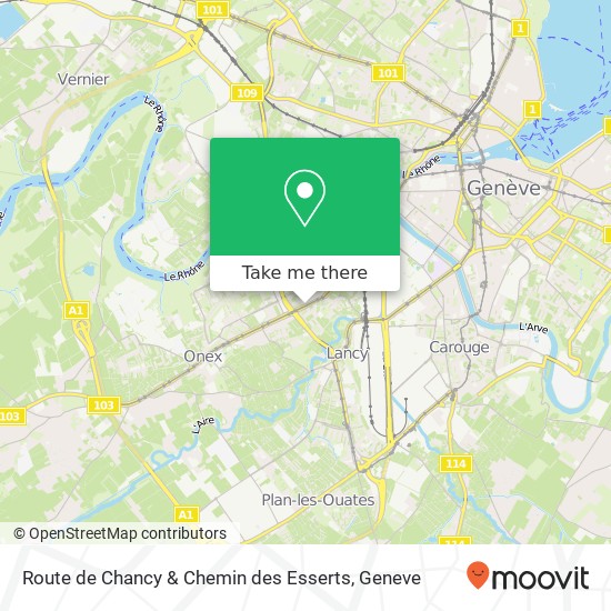 Route de Chancy & Chemin des Esserts map