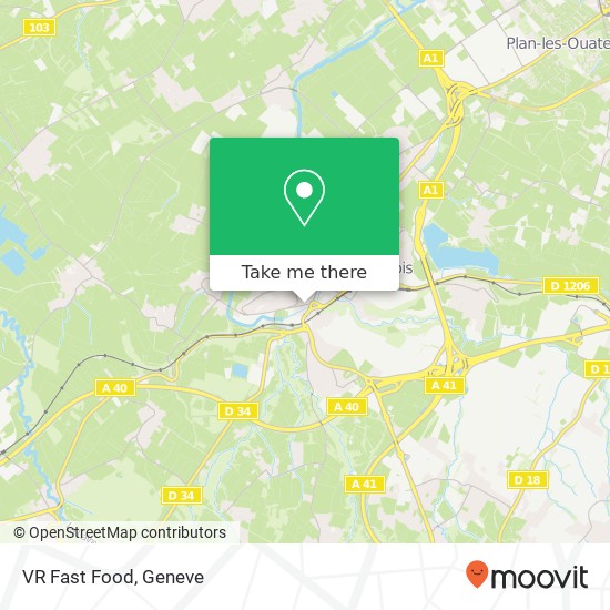 VR Fast Food, 3 Ancienne Route de Lyon 74160 Saint-Julien-en-Genevois Karte