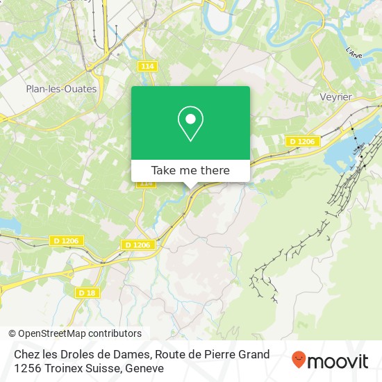 Chez les Droles de Dames, Route de Pierre Grand 1256 Troinex Suisse Karte