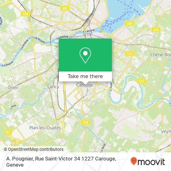 A. Pougnier, Rue Saint-Victor 34 1227 Carouge map