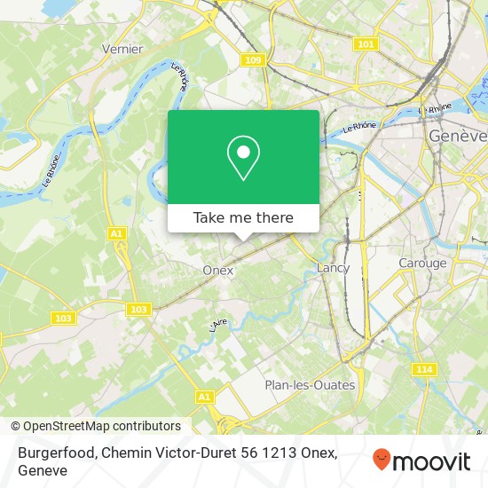 Burgerfood, Chemin Victor-Duret 56 1213 Onex map