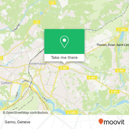 Gemo, 31 Route de Thonon 74100 Annemasse Karte