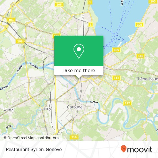 Restaurant Syrien, Avenue Henri-Dunant 12 1205 Genève map