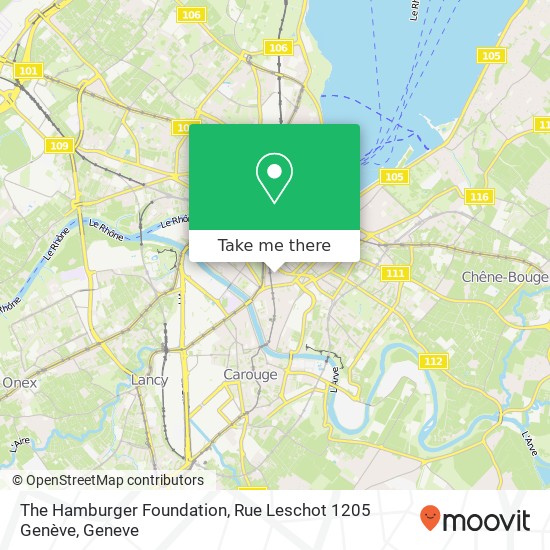 The Hamburger Foundation, Rue Leschot 1205 Genève Karte