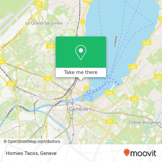 Homies Tacos, Rue de Berne 56 1201 Genève Karte