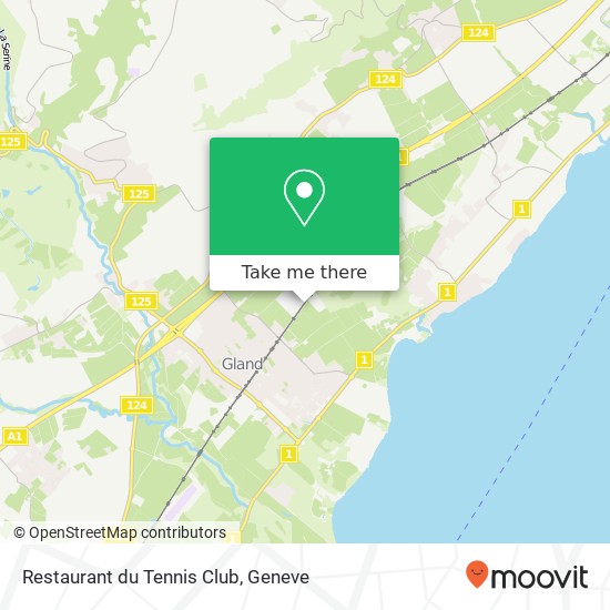 Restaurant du Tennis Club, Chemin du Vernay 1196 Gland Karte