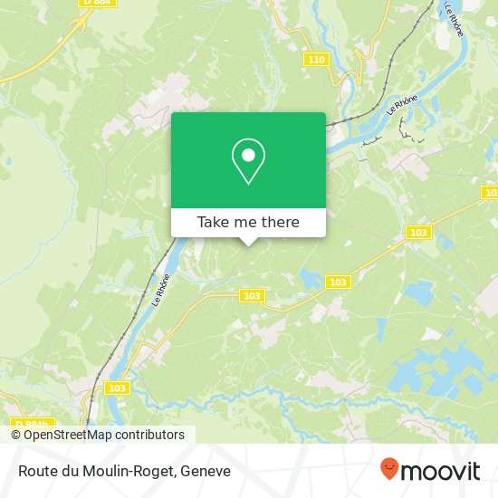 Route du Moulin-Roget Karte