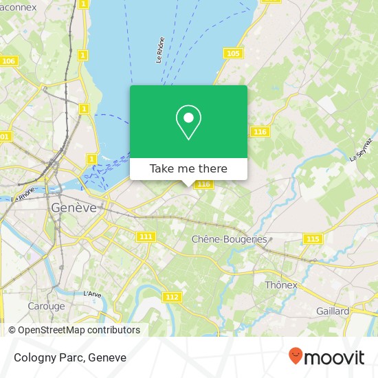 Cologny Parc Karte