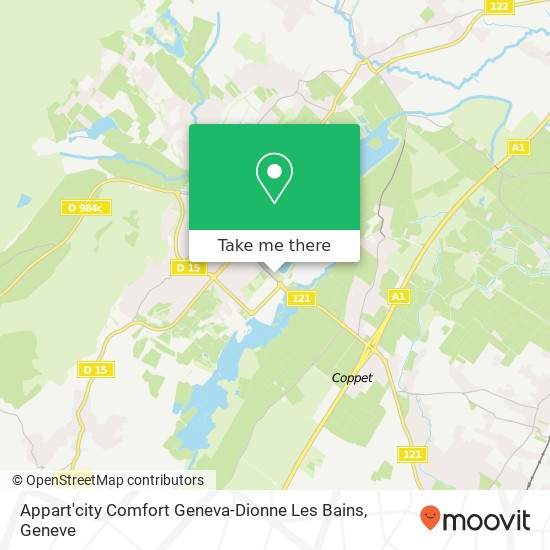 Appart'city Comfort Geneva-Dionne Les Bains map