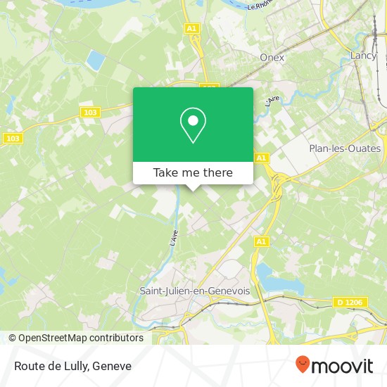 Route de Lully map