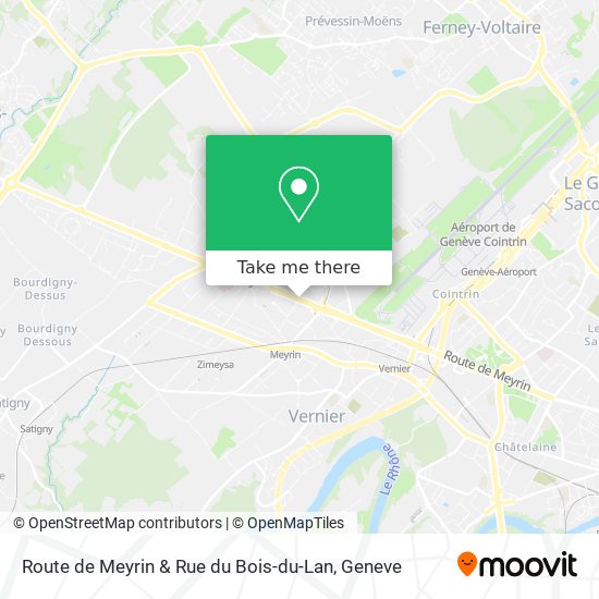 Route de Meyrin & Rue du Bois-du-Lan Karte