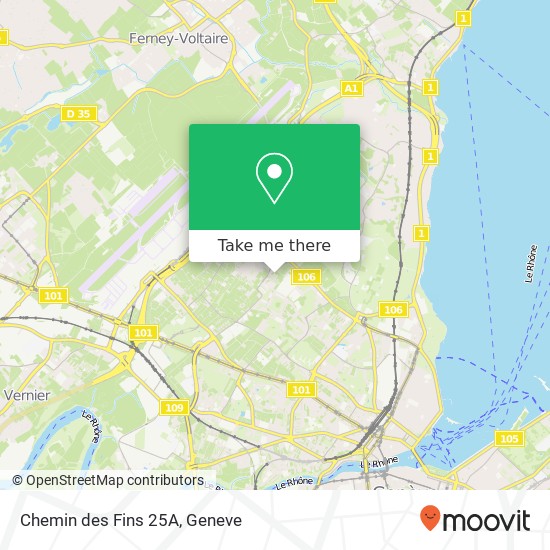 Chemin des Fins 25A map