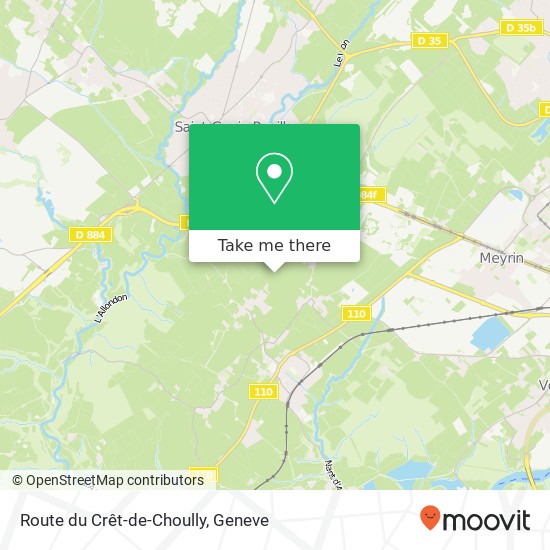 Route du Crêt-de-Choully map