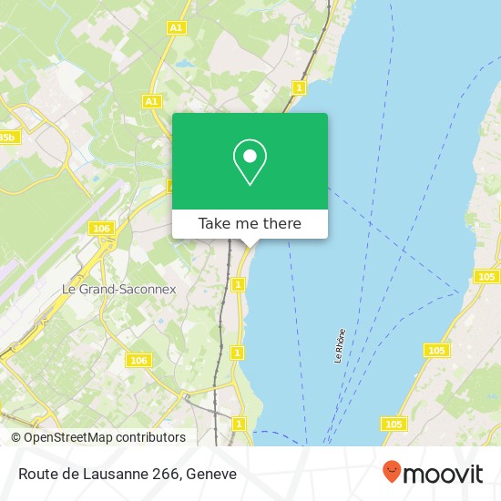 Route de Lausanne 266 Karte