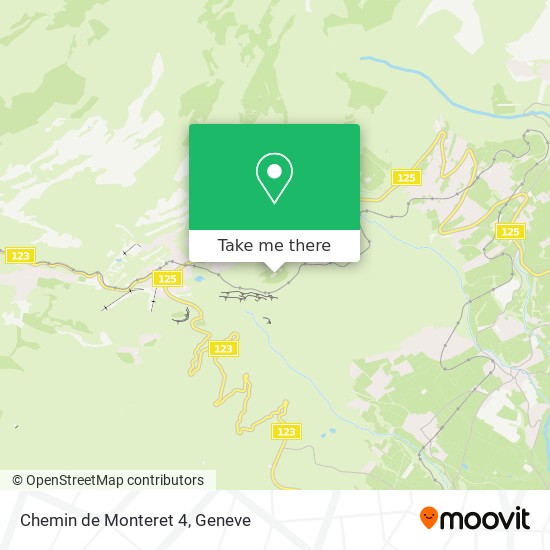 Chemin de Monteret 4 Karte