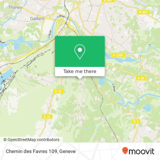 Chemin des Favres 109 map