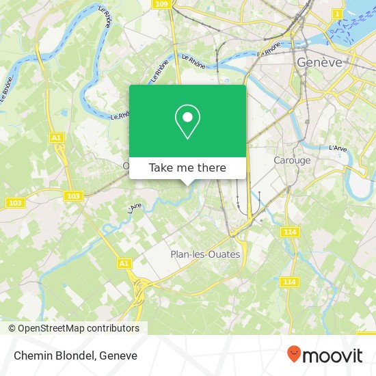 Chemin Blondel map