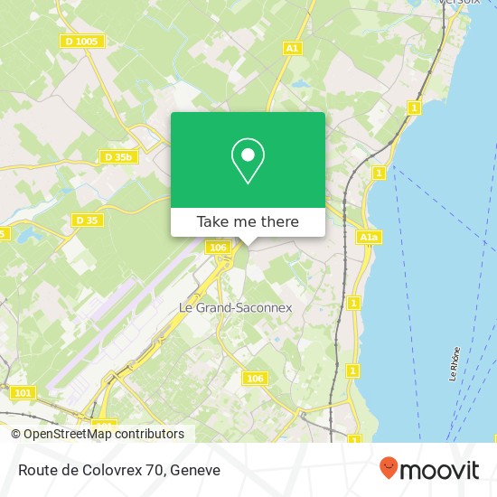 Route de Colovrex 70 Karte