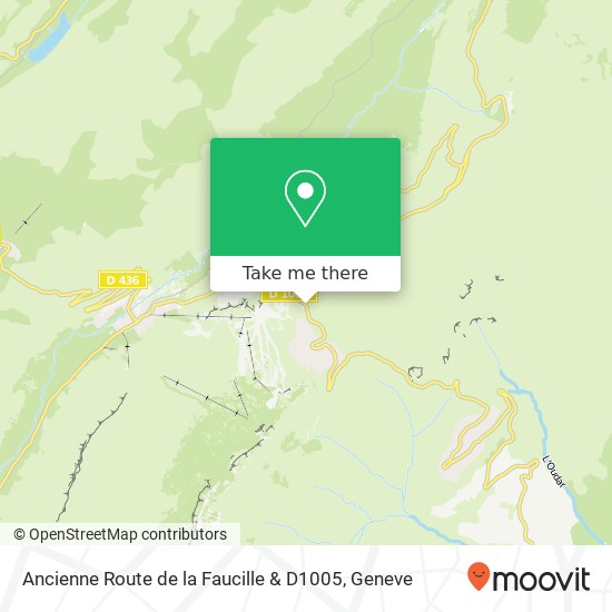 Ancienne Route de la Faucille & D1005 Karte