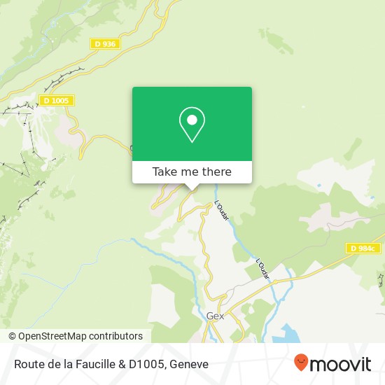 Route de la Faucille & D1005 map