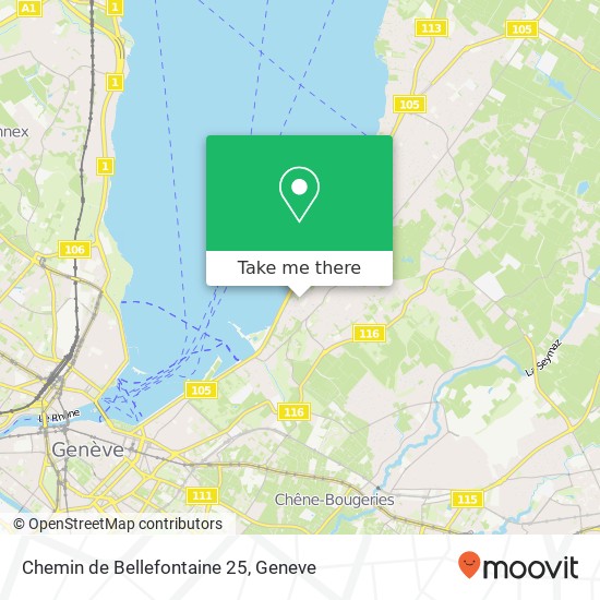 Chemin de Bellefontaine 25 map