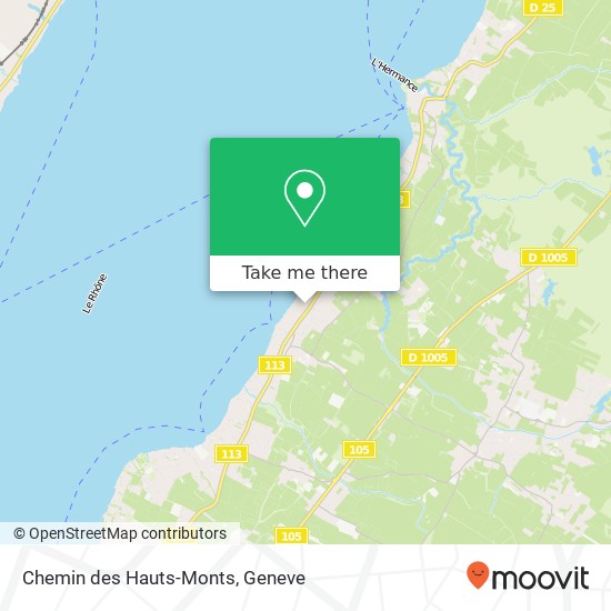 Chemin des Hauts-Monts map