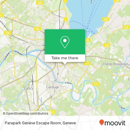 Parapark Genève Escape Room Karte