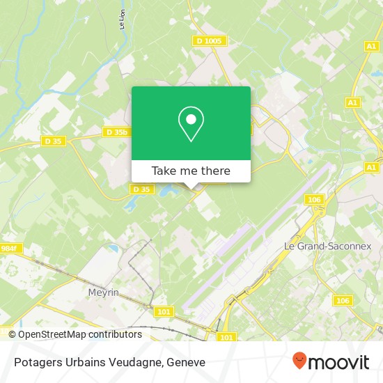 Potagers Urbains Veudagne map