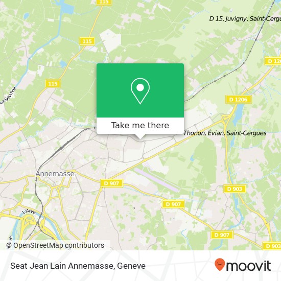 Seat Jean Lain Annemasse map