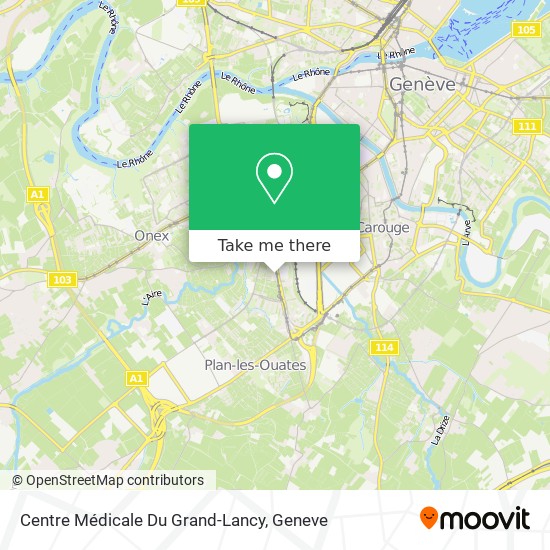 Centre Médicale Du Grand-Lancy Karte