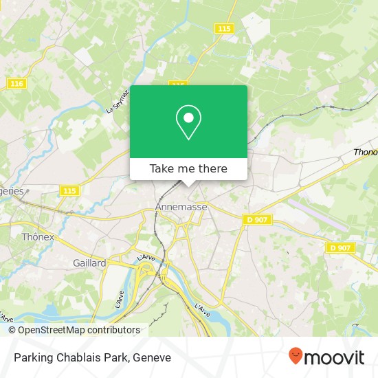 Parking Chablais Park map