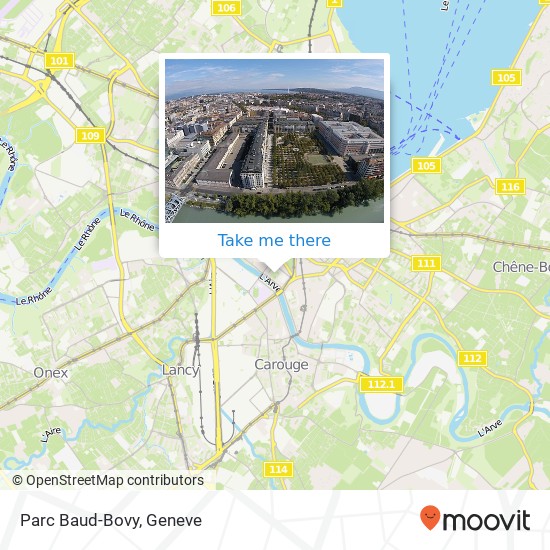 Parc Baud-Bovy map