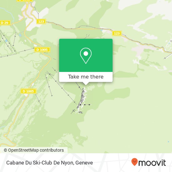 Cabane Du Ski-Club De Nyon map