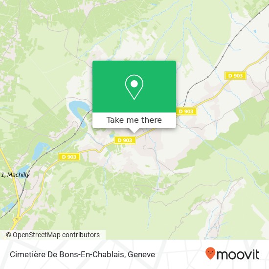 Cimetière De Bons-En-Chablais Karte