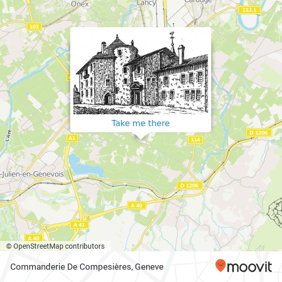 Commanderie De Compesières map