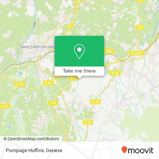 Pompage Huffins map