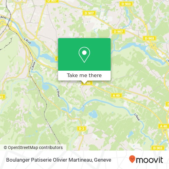 Boulanger Patiserie Olivier Martineau map