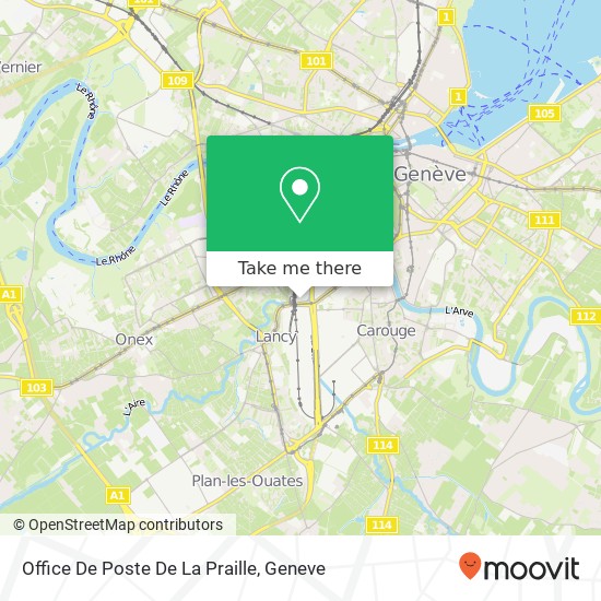 Office De Poste De La Praille map