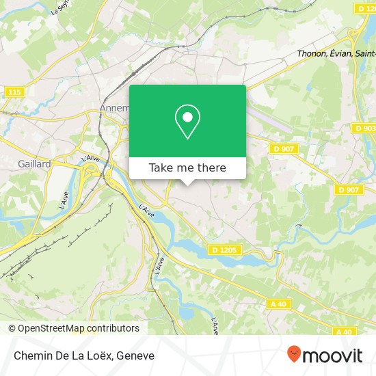 Chemin De La Loëx Karte