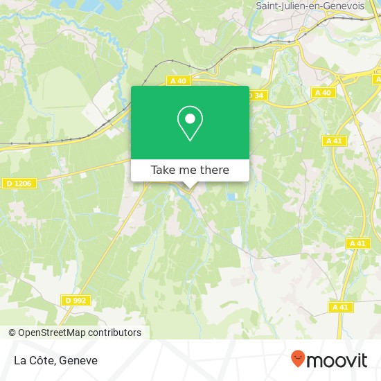 La Côte map