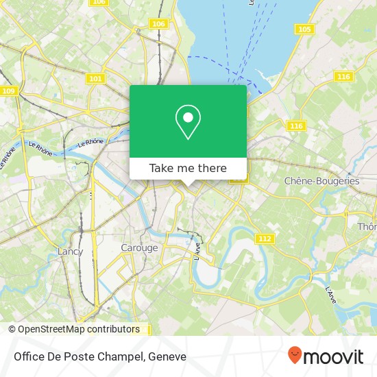 Office De Poste Champel map